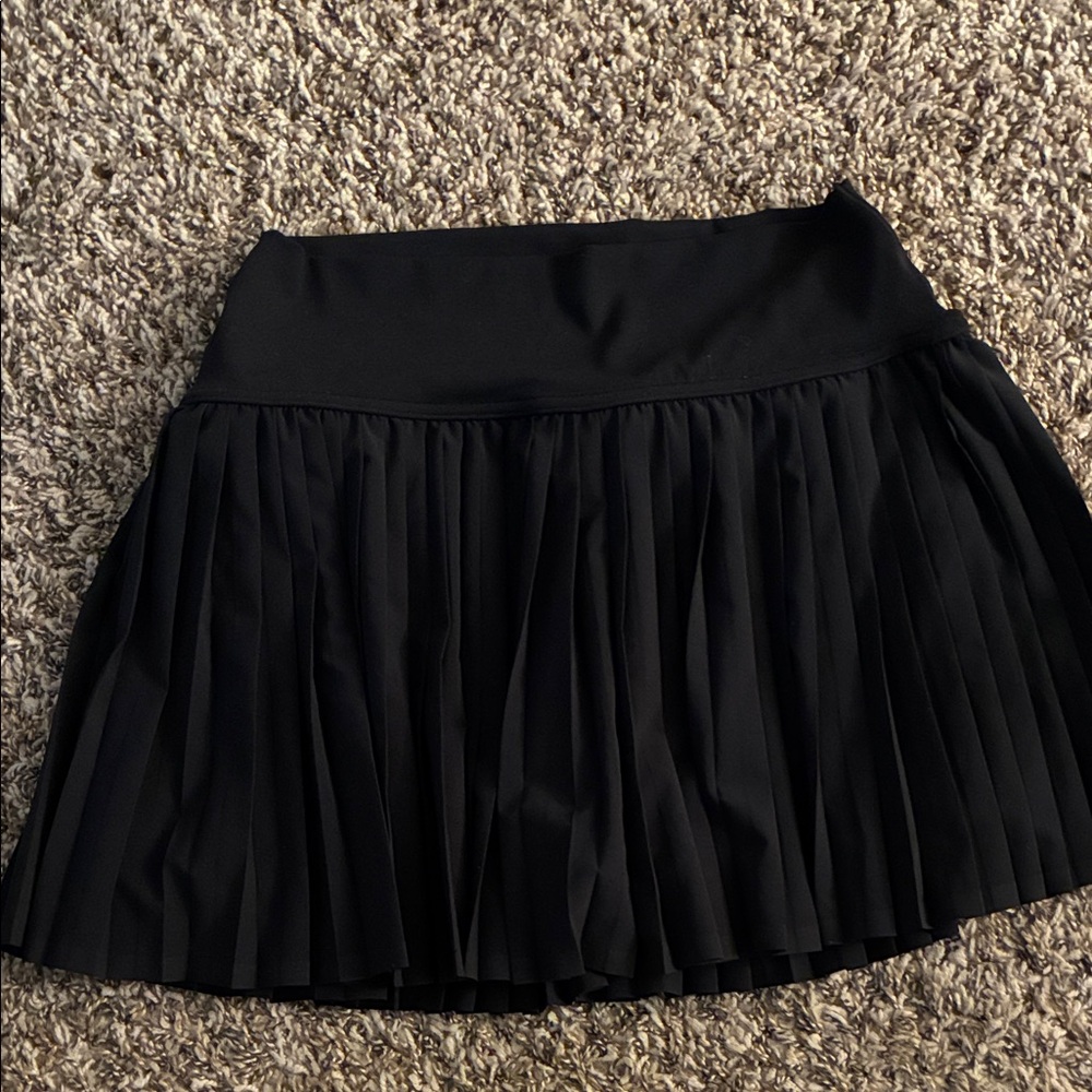 Aerie Black Mini Pleated Skirt